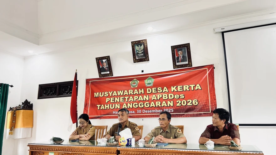 Kunjungan Kadis PMD Kabupaten Gianyar Ke Desa Kerta